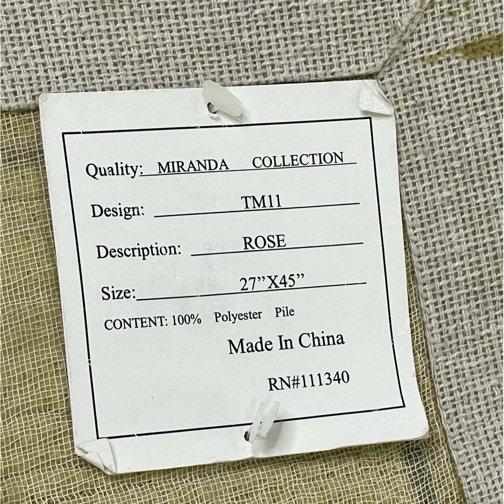 Rose Hooked‎ Rug 27 X 44